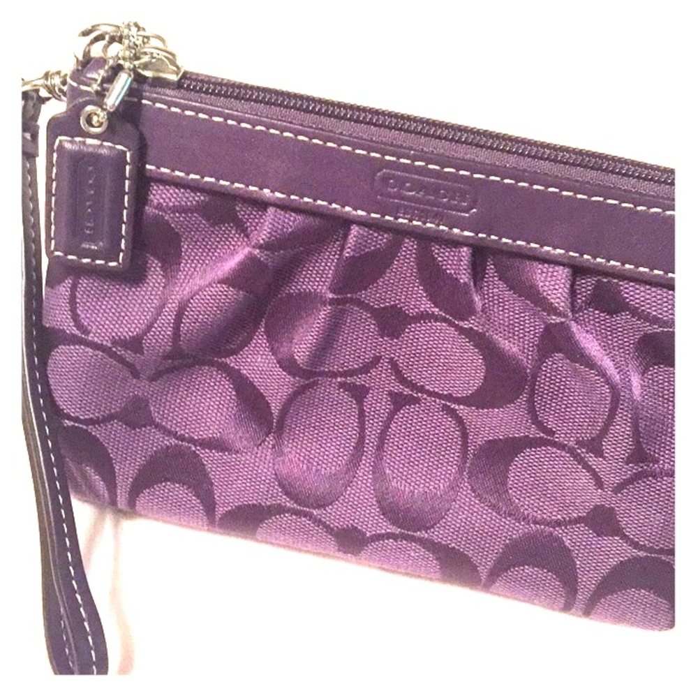 Purple coach wristlet
